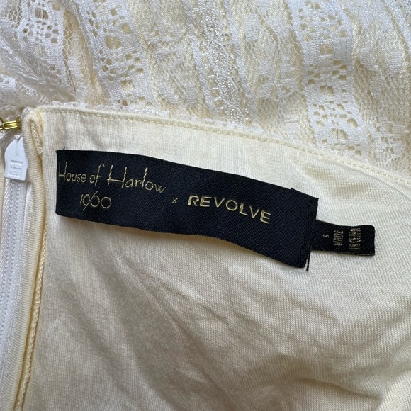 NWOT REVOLVE HOUSE OF HARLOW 1960 Tiered Lace Maxi Dress Ivory S - Picture 7 of 7